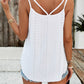 Eyelet V-Neck Double Strap Cami
