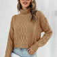 KnitwearTime Turtleneck Dropped Shoulder Sweater