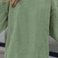 Ribbed Round Neck Drop Shoulder Sweatshirt