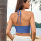 Backless Drawstring Halter Neck Cami