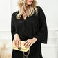 Pleated Button Up Shirt and Shorts Lounge Set