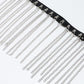 Silver One Size Fringed Chain PU Leather Belt