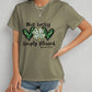 Lucky Clover Round Neck Short Sleeve T-Shirt