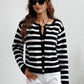 Striped Button Front Cardigan