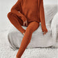 Ribbed Turtleneck Top and Pants Set
