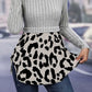 Women's Isla Leopard Peplum Round Neck Blouse