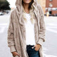 Teddy Hooded Jacket with Pockets