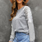 Women's Full Size Mixed Print Raglan Top
