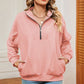 Half Zip Dropped Shoulder Sweatshirt