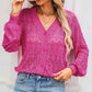 Full Size Openwork V-Neck Cardigan