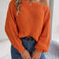 NotSoBasic Openwork Long Sleeve Sweater