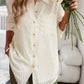 SoComfy Collared Neck Long Sleeve Pocketed Shirt