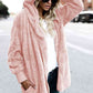 Teddy Hooded Jacket with Pockets