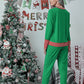 Women's Full Size MERRY CHRISTMAS Graphic Top and Pants Lounge PJ Set