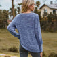 Full Size Round Neck Long Sleeve Buttoned T-Shirt