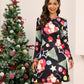 Full Size Christmas Long Sleeve Dress