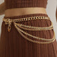 Jessica Anne Beauty Rhinestone Decor Metal Chain Belt