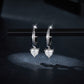 1 Carat Moissanite 925 Sterling Silver Heart Earrings 💜