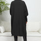 Lantern Sleeve Open Front Pocketed Cardigan