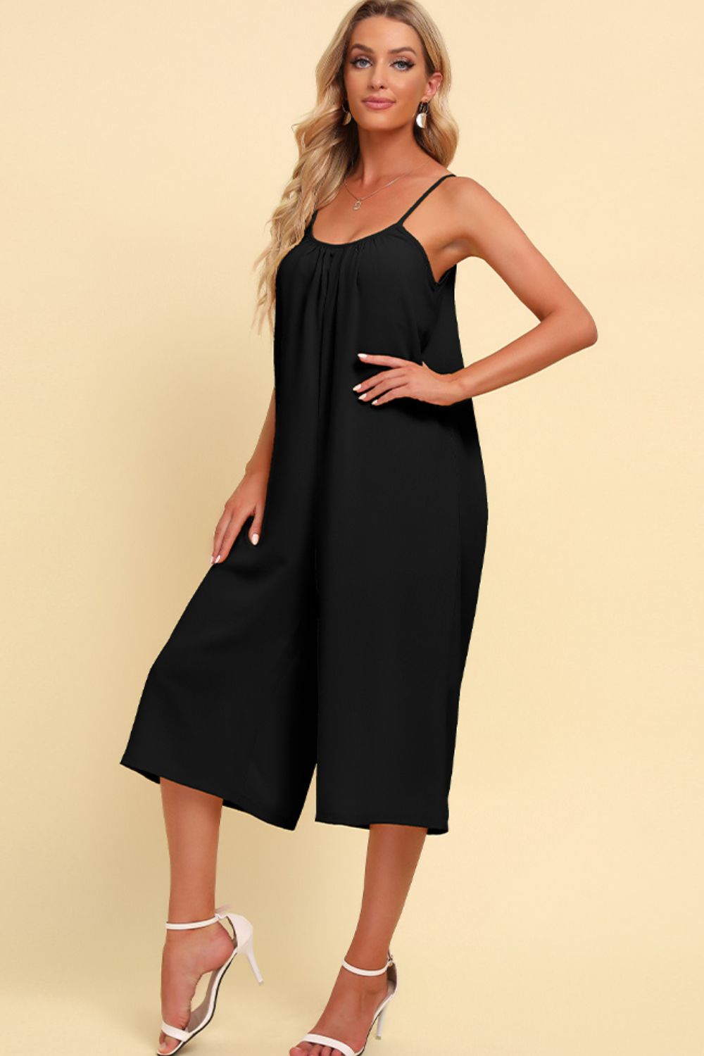 Full Size Spaghetti Strap Scoop Neck Jumpsuit