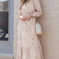 ChicDresses Printed Tie Front Ruffle Hem Dress