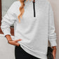 Malibu Dreams Zip-Up Dropped Shoulder Sweatshirt