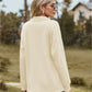 Collared Neck Cable-Knit Long Sleeve Blouse