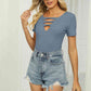 Full Size Twisted V-Neck T-Shirt