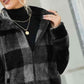Kinsley Natalie Plaid Zip-Up Collared Jacket