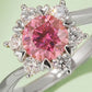 1 Carat Moissanite 925 Sterling Silver Cluster Ring 💜