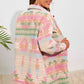Quinn Cora Full Size Geometric Button Down Collared Jacket