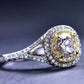 Two-Tone 1 Carat Moissanite Ring