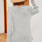 Decorative Button Square Neck T-Shirt