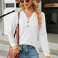 Full Size V-Neck Long Sleeve Blouse