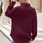Collared Neck Dropped Shoulder Shirt
