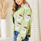 Santa Sequin Raw Hem Jacket