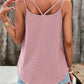 Eyelet V-Neck Double Strap Cami