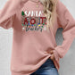 Christmas Themed Letter Graphic Sweatshirt