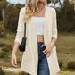 Cable-Knit Long Sleeve Cardigan with Pocket