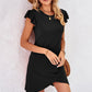 Full Size Flutter Sleeve Tulip Hem Dress