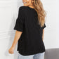 BOMBOM At The Fair Animal Textured Top in Black