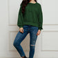 Exposed Seam Half Button Long Sleeve Sweatshirt