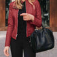 Mock Neck Zip Up Jacket