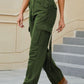 Mid-Rise Waist Straight Jeans with Pockets