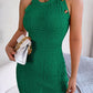 Women's Decorative Button Sleeveless Knit Dress