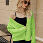 Dropped Shoulder Button Up Cardigan