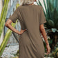 Women's Twisted V-Neck Short Sleeve Dress