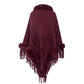 BeautifulMe Fringe Geometric Cape Sleeve Poncho
