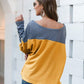 Boat Neck Long Sleeve Sweatshirt