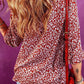 Printed Tie Neck Ballon Sleeve Blouse
